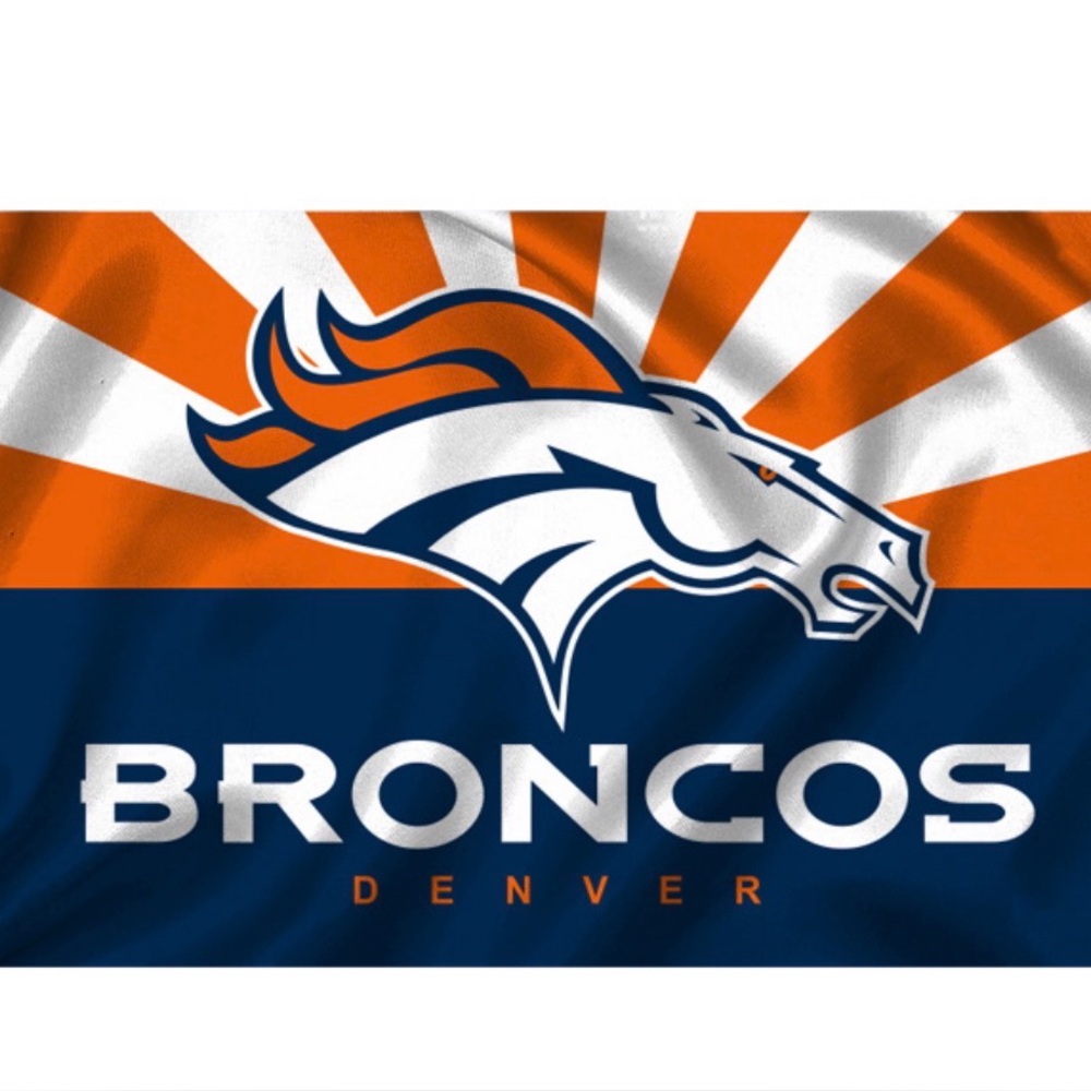 Denver Broncos Football Flag 3x5 Feet Grommets Fast Same Day Shipping